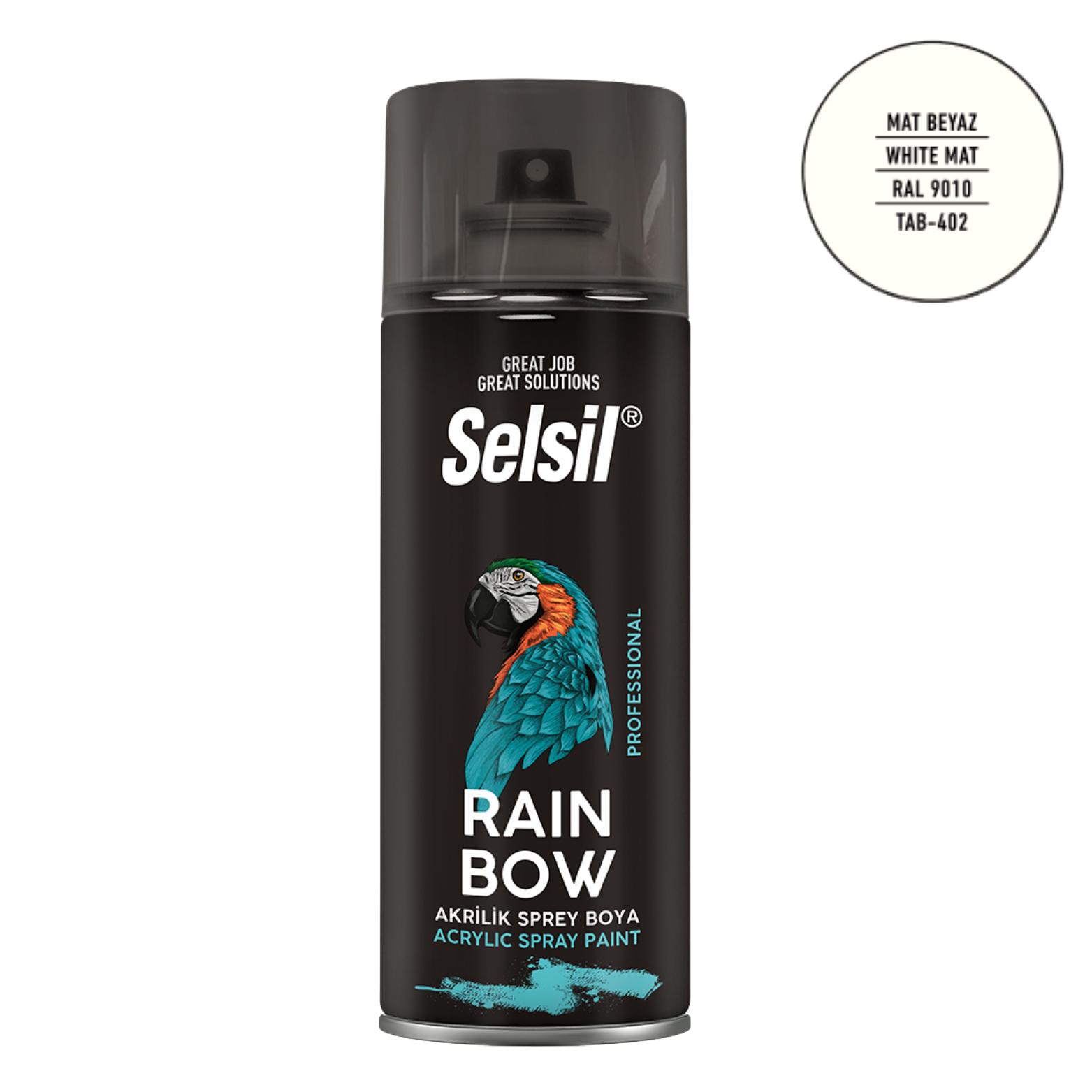 SELSİL SPREY BOYA RAL9010M MAT BEYAZ 400 ML